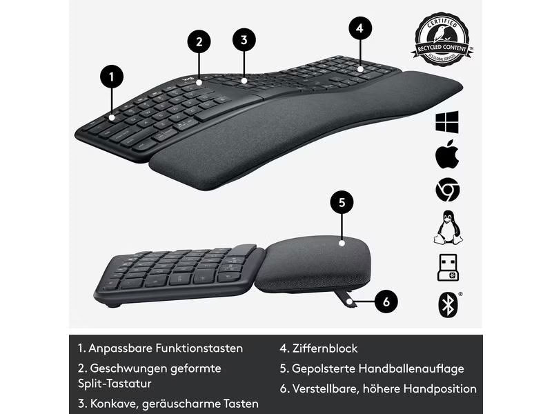 Logitech Tastatur Ergo K860 Logitech