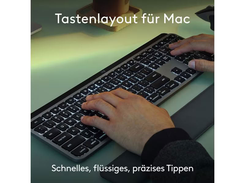 Logitech Tastatur MX Keys S for Mac Pale Grey CH-Layout Logitech