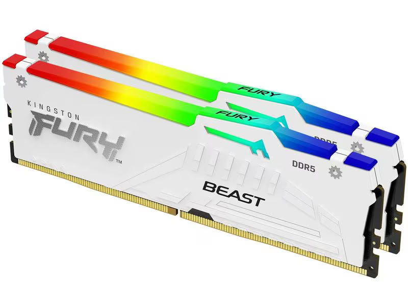 Kingston DDR5-RAM FURY Beast Weiss RGB 6000 MHz 2x 16 GB Kingstone