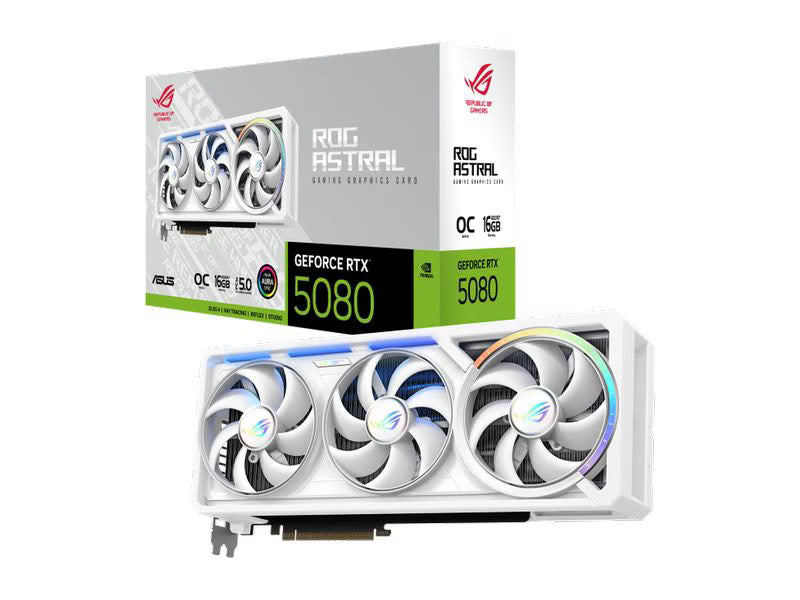 ASUS ROG Grafikkarte ROG Astral GeForce RTX 5080 16GB GDDR7 WHITE OC ASUS