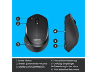Logitech Maus M330 Silent Plus Schwarz Logitech