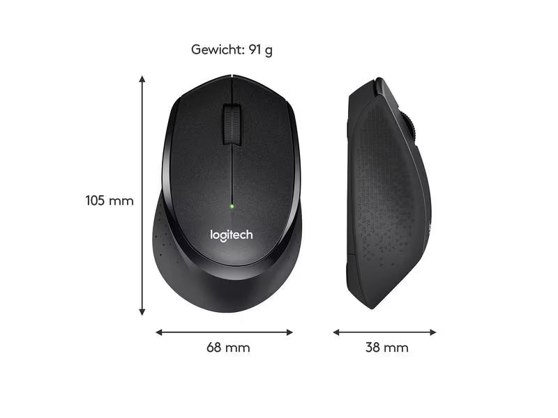 Logitech Maus M330 Silent Plus Schwarz Logitech