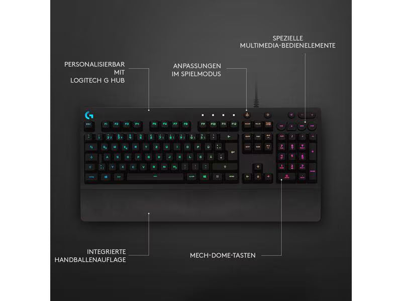 Logitech Gaming-Tastatur G213 Prodigy CH-Tastaturlayout Logitech