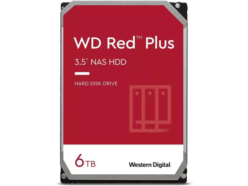 WD Red Plus Harddisk 3.5" SATA 6 TB Western Digital