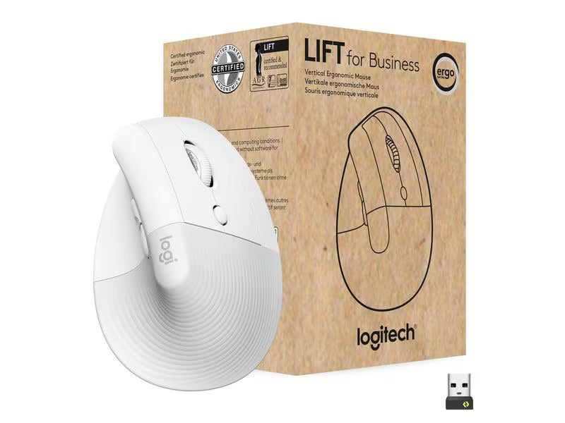 Logitech Ergonomische Maus Lift for Business Off-white Logitech