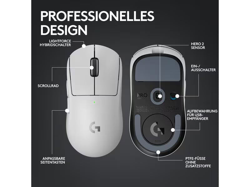 Logitech Gaming-Maus Pro X Superlight 2 Lightspeed Weiss Logitech