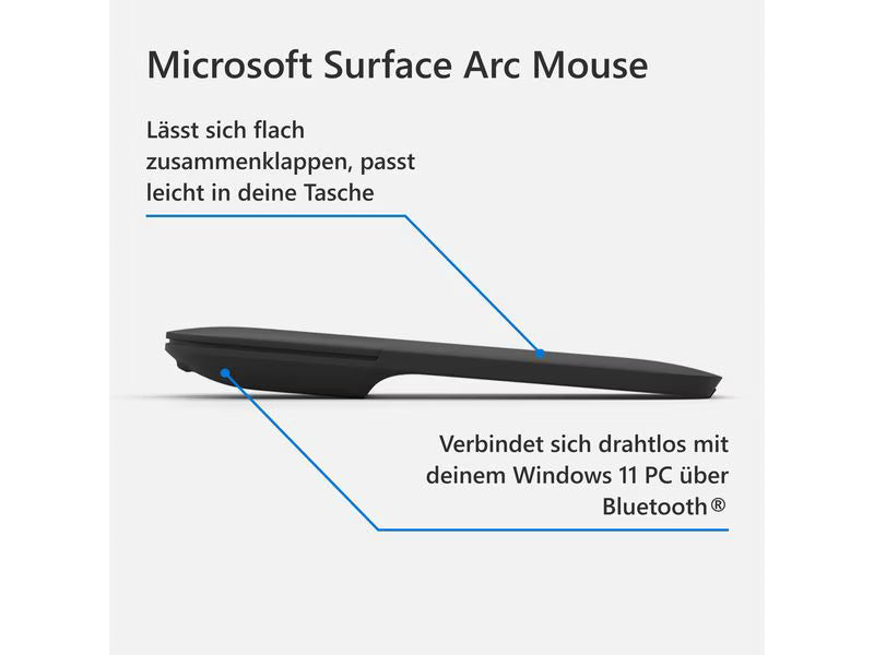 Microsoft Surface Arc Mouse schwarz Microsoft