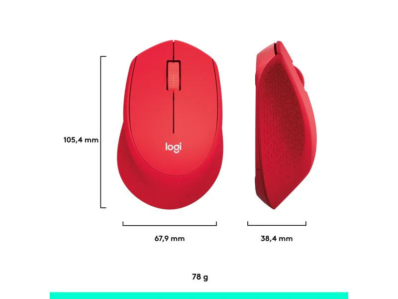 Logitech Maus M330 Silent Plus Rot Logitech