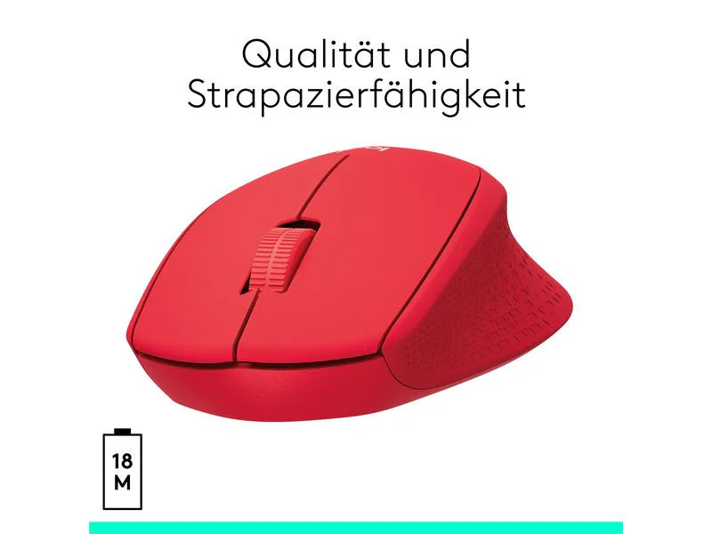 Logitech Maus M330 Silent Plus Rot Logitech