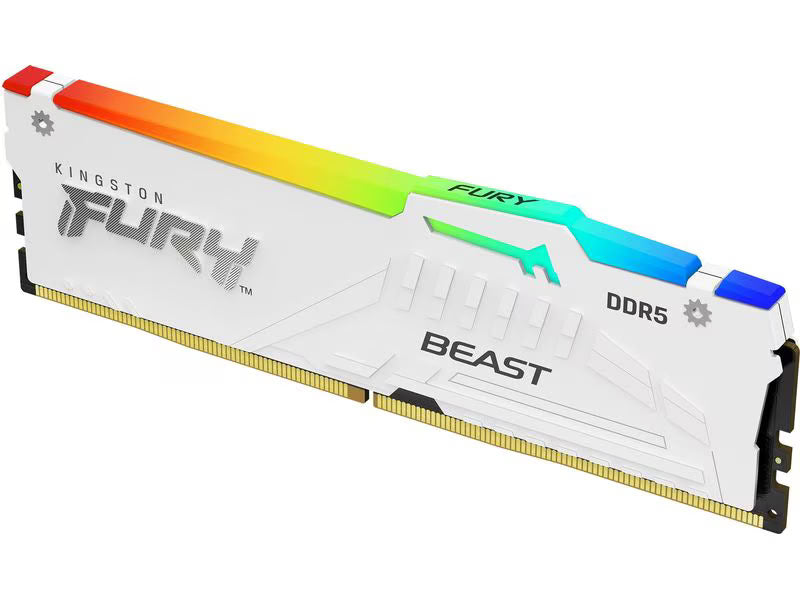 Kingston DDR5-RAM FURY Beast Weiss RGB 6000 MHz 2x 16 GB Kingstone