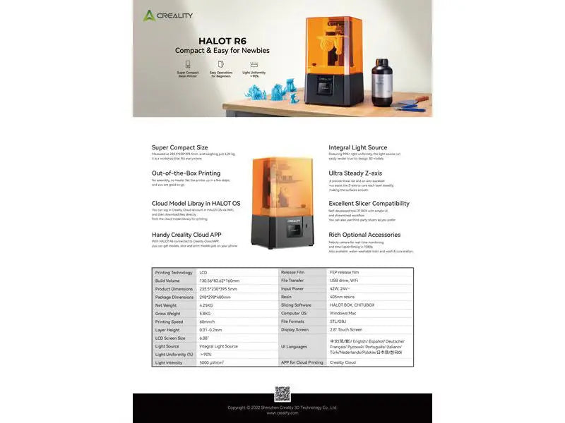 Imprimante 3D Creality Halot R6