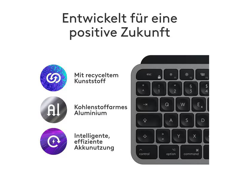 Logitech Tastatur MX Keys S for Mac Space Grey CH-Layout Logitech